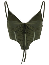 Chaleco corto con cinturilla de malla